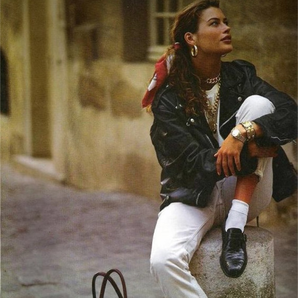 Oversized black Italian leather jacket